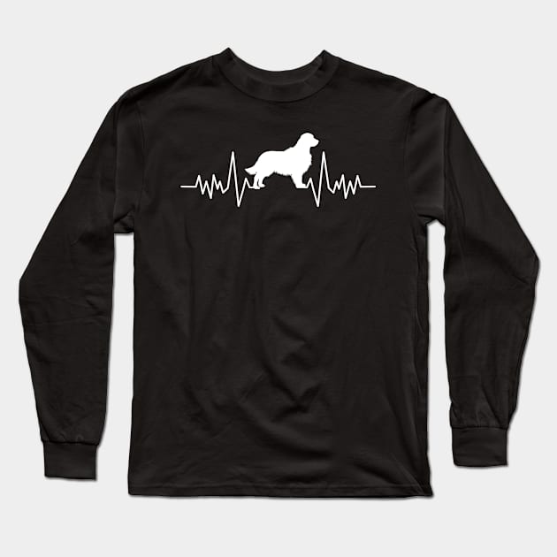 Golden Retriever Heartbeat Gift For Golden Retriever Lovers Long Sleeve T-Shirt by aesthetice1